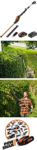 WORX 20V Cordless Pole Hedge Trimmer with POWERSHARE 2Ah Battery and Charger - WG252E