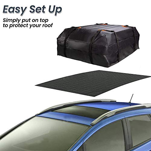Zento Deals Car Roof Mat for Cargo Bag Mesh Rubber Mat for Car Roof Carrier Bag, Anti-Slip, Extra-Cushioning, Car Roof Padding, and Home Rubber Mat,Grip, Universal Usage,Car Roof Racks (1)