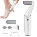 Electric Callus Remover Foot File, Rechargeable Pedicure Tools for Dry Hard Cracked Dead Skin on Your Heels & Feet. Spa Quality Exfoliation. 3 Rollers, Storage Case