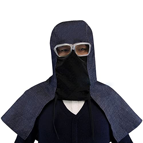 SagaSave Protective Hood, Full Protective Dust Shawl Cap with Goggles, Multifunctional Sand Proof Wear Cloak Neck Shoulder Drape Hat for Workers