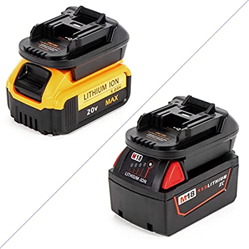 DM18M Battery Adapter for Dewalt 20V for Milwaukee 18V Battery M18 Convert to for MAKITA Battery,for Makita Power Tools,with USB Charging