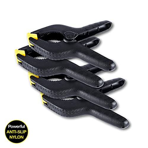 [4PCE] Handy Hardware Spring Clamps, Secure and Versatile, Reliable Grip for DIY, Woodworking, and Crafting Projects