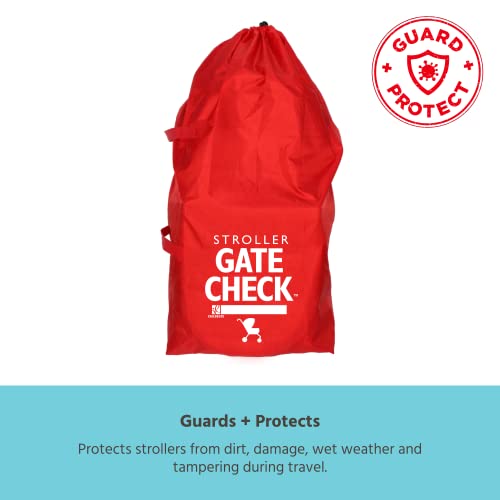 J.L. Childress Gate Check Bag for Standard and Double Strollers, Red