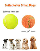 Squeaky Dog Balls, [4 Pack] Interactive Latex Rubber Squeak Dog Toys, 2.4'' Soft Bouncy Fetch Play Ball Toy for Small Dogs Puppies