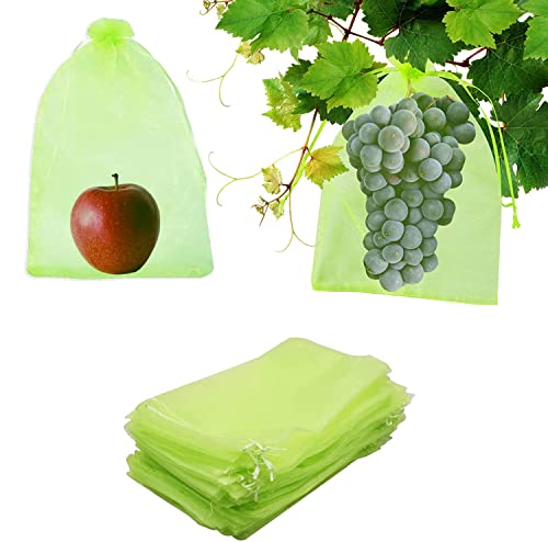 LALOCAPEYO 30Pcs Fruit Protect Bags, Reusable Mesh Garden Netting Protection Bag for Plants Vegetables for Plant/Fruit/Flower (20x30cm)