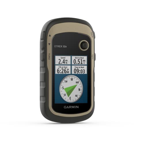 Garmin eTrex 32x Outdoor Handheld GPS Unit with 3-axis Compass and Barometric Altimeter, Brown