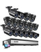 ZOSI 16CH 1080P Security Camera System Outdoor with 4TB Hard Drive 16Channel 1080P CCTV Recorder and 16pcs HD 1920TVL Outdoor Home Security Surveillance Cameras Night Vision Remote Access Motion Alert