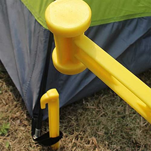 24Pcs Durable Tent Pegs Plastic Spike Hook Awning Camping Caravan Visual Marker,12x 6inch + 12x 9inch