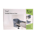 Hook On Chair, Clip on High Chair, Fold-Flat Storage Portable Baby Feeding Seat, High Load Design, Attach to Fast Table Chair Removable Seat for Home and Travel(Grey)