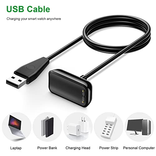 1M Long Magnetic Charger for Fitbit Charge 6 Chargers/Fitbit Charge 5 Chargers/Fitbit Luxe Chargers, 100CM/3.3ft Replacement Cord USB Charging Cable Dock