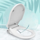ADVWIN Non-Electric Toilet Seat, O-Shape Bidet Toilet Seat with Cleaning Dual Nozzles for Rear & Feminine Cleaning, Adjustable Water Pressure & Easy Installation (White - Healthy PP Material)