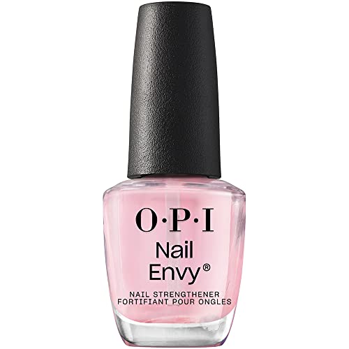 OPI Nail Envy, Nail Strengthening Treatment, Stronger Nails in 1 Week, Vegan Formula, Pink To Envy 15mL
