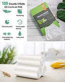 1.2 Gallon Compostable Trash Bags, Small Trash Bags for bathroom office kitchen, Strong Small Garbage Bags fit 4.5-5 Liter Trash Can,1 Gallon-1.5 Gallon,White Compost Bags