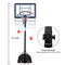 Genki Portable Basketball Hoop Stand System 1.7-2.3m Height Adjustable Net Ring Backboard Rim w/Wheels