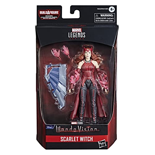 Marvel - Legends Series - 6" Scarlet Witch - Wanda Maximoff - 4 Accessories - Build-a-Figure - Premium Design Action Figure and Toys for Kids - Boys and Girls - F0324 - Ages 4+