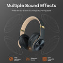 DOQAUS Wireless Headphones Over Ear, Wireless Bluetooth Headphones with 3 EQ Modes, 52 Hours Playtime HiFi Stereo Headphones with Microphone and Soft Protein Earpads for Cellphone TV and PC (Grey)