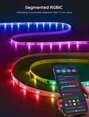 Govee RGBIC LED Strip Lights, 16.4ft Smart LED Lights for Bedroom, Bluetooth LED Lights APP Control, DIY Multiple Colors on One Line, Color Changing LED Lights Music Sync for Ceiling, Gaming Room
