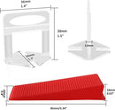 Tile Leveling System with Tile Plier 500 Piece Tile Spacers Clips and 100 Piece Reusable Wedges with 1 Set of Pliers (3.0mm)