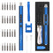 ORIA 28 in 1 Electric Screwdriver Set, Precision Portable Repair Tools Kit, Rechargeable Mini Electric Screwdriver with Type-C Charging, Magnetizer for Smartphone, Watche, Toy, PC, etc - Blue