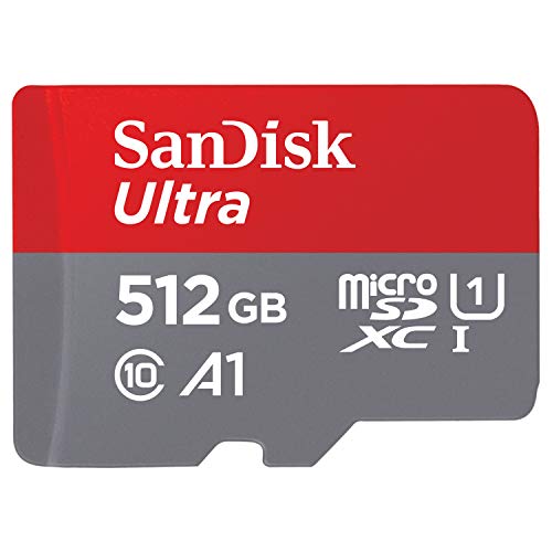 SanDisk 512GB Ultra microSDXC UHS-I Memory Card - 150MB/s, C10, U1, Full HD, A1, Micro SD Card-SDSQUAC-512G-GN6MN