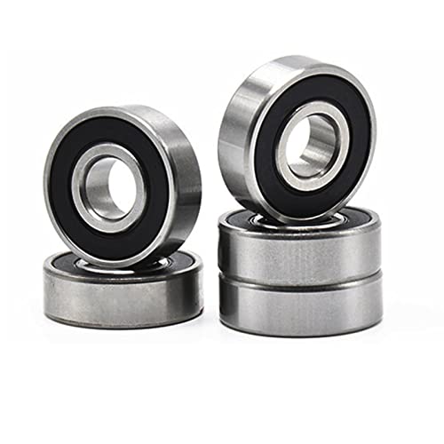 AcbbMNS 10 Pack 6200-2RS Ball Bearing 10x30x9mm Rubber Sealed Ball Bearing Deep Groove for Skateboards Inline Skate Scooter Roller (6200-2RS 10x30x9mm)