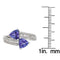Gin and Grace 10K White Gold Mozambique Genuine Tanzanite Ring with Diamonds for women | Ethically, authentically & organically sourced (Trillion-cut) shaped Tanzanite hand-crafted jewelry for her