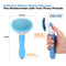 Self Cleaning Slicker Brush with Massage Particles for Shedding Grooming Remove Loose Hair & Tangles for Long Haired & Short Haired Dogs, Cats, Rabbits