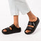 Crocs Unisex Adult Classic Cozzzy Sandal, Black/Black, US M7W9