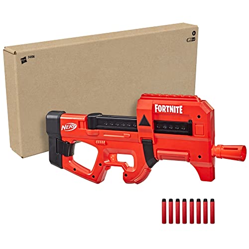 NERF Fortnite Compact SMG Motorized Dart Blaster, Ultra Red Wrap Design, 8-Dart Internal Clip, Includes 8 Official Elite Foam Darts, Multicolored