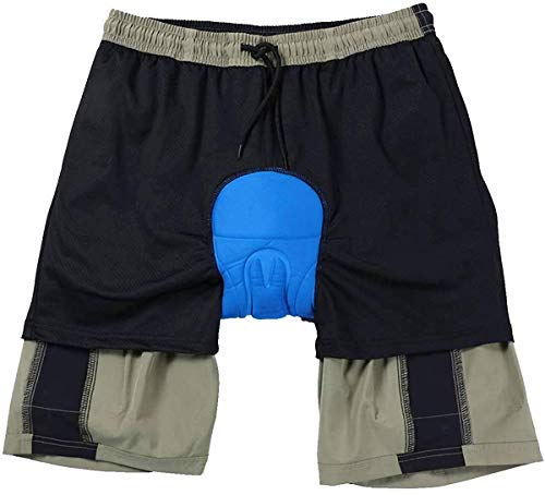 Men's Mountain Bike Shorts 3D Padded Bicycle MTB Shorts Loose-fit Lightweight MTB Cycling Shorts