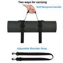 Cosmos Portable Yoga Mat Strap Mat Sling Picnic Blanket Strap with Adjustable Shoulder Strap & Handle for Festivals Picnics Camping Motorcycle Bedroll Pilates, Black, Black