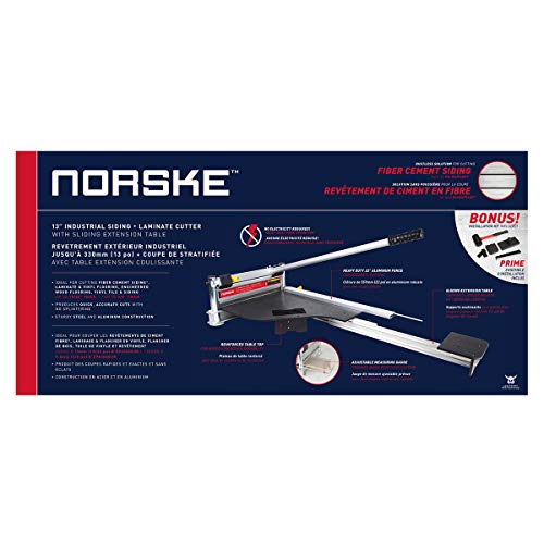 Norske Tools NMAP004 13 inch Laminate Flooring & Siding Cutter with Sliding Extension Table with Bonus Floor Installation Kit Great Value