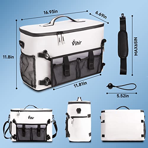 Vihir Kayak Cooler Behind Seat, Waterproof Kayaking Cooler fits Lawn Chair Style Kayak Seat, Kayak Cooler Bag for Kayak, Beach, Hiking,Lunch, Trips,Fishing, Keep Cold All Day