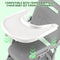 High Chair Tray Compatible with Stokke Tripp Trapp Chair,Smooth Surface, Strong Suction（Made of Food-Safe Plastic）- White