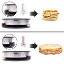 Duronic Crepe Maker PM131 | 33cm Electric Pancake Machine | 1300W | Cook Traditional French Crêpes and Galettes | Large 13” Non-Stick Hot Plate | Adjustable Temperature | Includes Crêperie Utensils