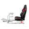 GTR Simulator GTA-S-S105LBKRD GTA Model Silver Frame with Black/Red Real Racing Seat, Driving Simulator Cockpit Gaming Chair with Gear Shifter Mount