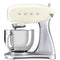 Smeg SMF02CRUK Retro 50's Style Stand Mixer with 4.8L Stainless Steel Bowl, Safety Lock, 10 Variable Speeds, 800W, Cream