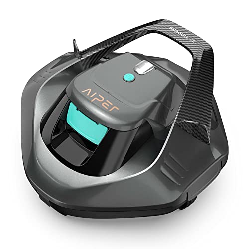 AIPER Seagull SE Cordless Robotic Pool Cleaner, Pool Vacuum Lasts 90 Mins, LED Indicator, Self-Parking, for Flat Above-Ground Pools up to 33 Feet - Gray