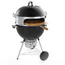 onlyfire Stainless Steel Pizza Ring Kit with Rotisserie,pizza stone&shovel,Multifunctional BBQ Kit,for Roasting Chicken&Cooking Pizza,fits Most 57CM Charcoal Kettle Grills