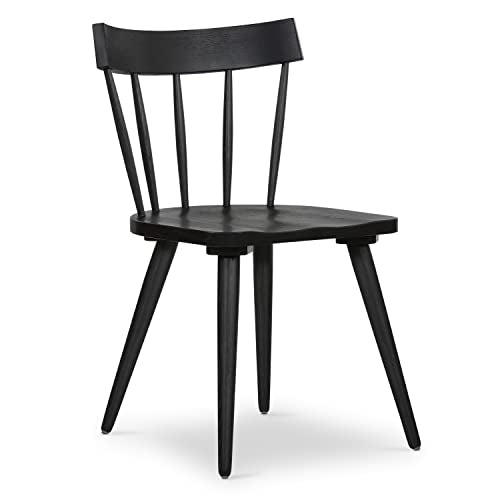 Poly & BARK HAVA Dining Chair,Oak, Black