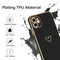 GUAGUA Case for iPhone 11, iPhone 11 Cases Cute Heart Pattern Soft TPU Plating Cover for Women Girls with Camera Protection & 4 Corners Shockproof Protection Phone Cases for iPhone 11 6.1" Black