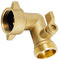 Lifynste Garden Hose Elbow Connector, 90 Degree Brass Garden Hose Elbow Adapter with Shut Off Valves