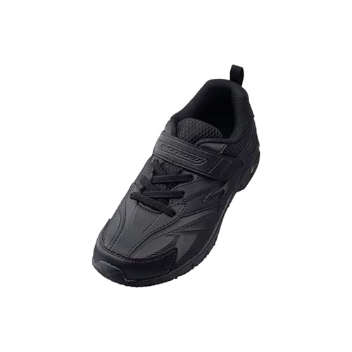 瞬足(シュンソク) Syunsoku SJJ 0960 1440 Sneakers, Kids, Boys, Girls, White, Black, School Shoes, Lightweight, 7.5-9.6 inches (19-24.5 cm), 2E, Black, 23.0 cm 2E