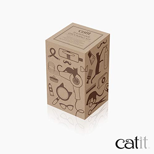 Catit Senses 2.0 Short Hair Cat Grooming Kit, White, 5 Piece Set