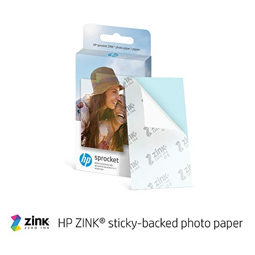 HP Sprocket Portable 2x3 Instant Photo Printer (Blush) Print Pictures on Zink Sticky-Backed Paper from Your iOS & Android Device.