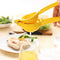 ZEYUAN Manual Juicer Citrus Lemon Squeezer,Fruit Juicer Lime Press Metal,Professional Hand Juicer Kitchen Tool(yellow）