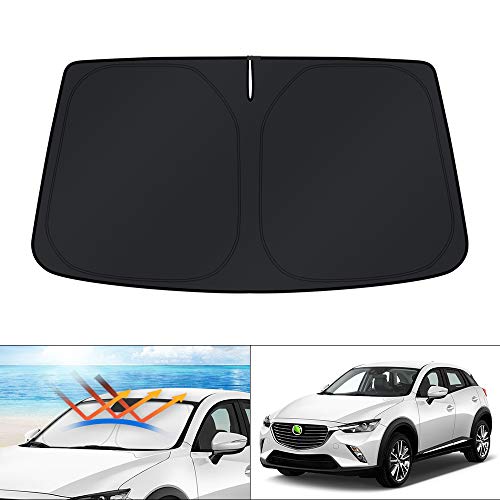 KUST Custom Fit Windshield Sun Shade for Mazda CX-30 2019-2023 CX30 Sunshade Foldable Sun Visor Protector Blocks UV Rays Keep Your Car Cooler