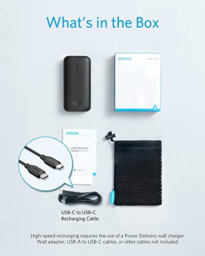 Anker PowerCore 10000 PD Redux, 10000mAh Power Bank USB-C Power Delivery (18W) Portable Charger for iPhone 12/iPhone 11/11 Pro / 11 Pro Max / 8 / X/XS Samsung S10, Pixel 3/3XL, iPad Pro 2018, and More