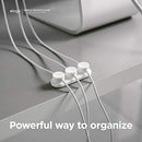 elago Magnetic Cable Management Buttons, Organize 3 Cables, Powerful Magnets, Reusable Sticker Attaches to Surface, Desk Organization (White)