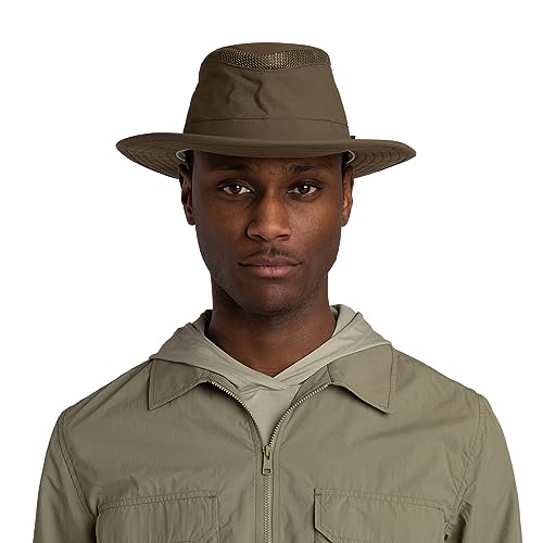 Tilley Unisex LTM6 Airflo Broad Brim Recycled Sun Hat, Olive, 7 3/8 US